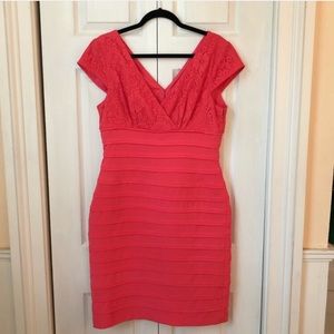 Adrianna Papell Coral Fitted Sheath Dress